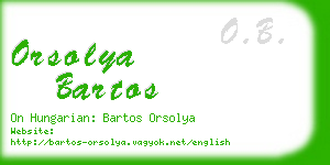 orsolya bartos business card